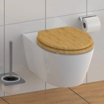 SCHTTE Toiletbril met soft-close NATURAL BAMBOO