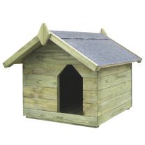  Hondenhok met opklapbaar dak gempregneerd grenenhout