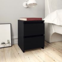  Nachtkastje 30x30x40 cm bewerkt hout zwart