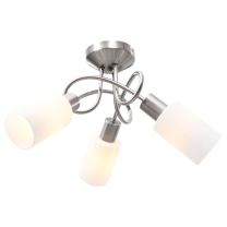  Plafondlamp met keramieke cilindervormige kappen 3xE14 wit