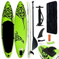  Stand Up Paddleboardset opblaasbaar 366x76x15 cm groen