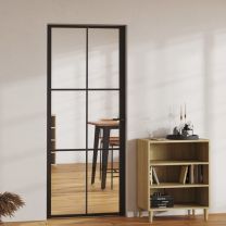  Binnendeur 83x201,5 cm ESG-glas en aluminium zwart