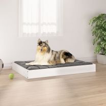  Hondenmand 91,5x64x9 cm massief grenenhout wit
