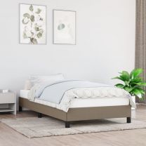  Bedframe stof taupe 90x190 cm