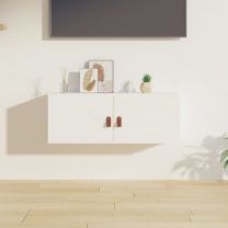  Wandkast 80x30x30 cm massief grenenhout wit