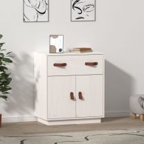  Dressoir 65,5x40x75 cm massief grenenhout wit