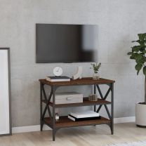  Tv-meubel 60x40x50 cm bewerkt hout bruineikenkleurig