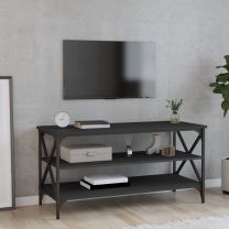  Tv-meubel 100x40x50 cm bewerkt hout zwart