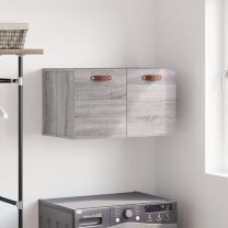  Wandkast 60x36,5x35 cm bewerkt hout grijs sonoma eikenkleurig