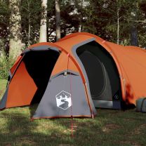  Tent 4-persoons 360x135x105 cm 185T taft grijs en oranje