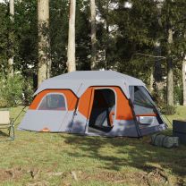  Tent 6-persoons 441x288x217 cm grijs en oranje