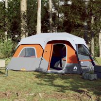  Tent met LED 441x288x217 cm grijs en oranje