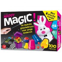 Happy Magic 100 Trucs + Pluche Konijn