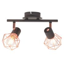  Plafondlamp met 2 filament LED-lampen 8 W