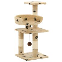  Kattenkrabpaal met sisal krabpalen 65 cm pootafdrukken beige
