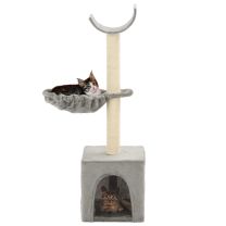  Kattenkrabpaal met sisal krabpalen 105 cm grijs