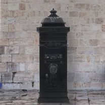  Pilaar brievenbus vintage stijl roestbestendig aluminium zwart
