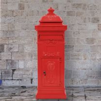  Pilaar brievenbus vintage stijl roestbestendig aluminium rood