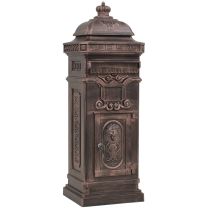  Pilaar brievenbus vintage stijl roestbestendig aluminium brons