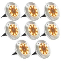  Solargrondlampen 8 st LED-lichten warm wit