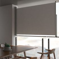  Tuinscherm uittrekbaar 160x300 cm grijs
