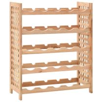  Wijnrek voor 25 flessen 63x25x73 cm massief walnotenhout