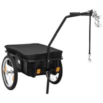  Fietstrailer/trekwagen 155x60x83 cm staal zwart