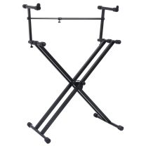  Keyboardstandaard X-frame dubbel versterkt zwart