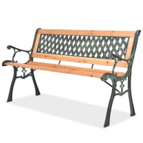  Tuinbank met ruitmotief hout