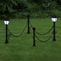  Hekwerk met 2 solarlampen