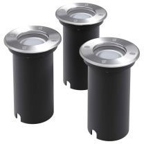  LED-grondspots buiten rond 3 st