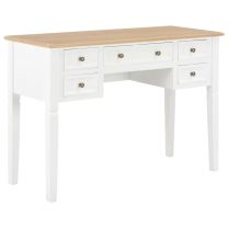  Schrijftafel 109,5x45x77,5 cm hout wit