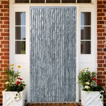  Vliegengordijn 100x220 cm chenille wit en grijs