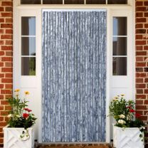  Vliegengordijn 90x220 cm chenille zilverkleurig
