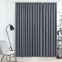  Gordijn verduisterend met haken 290x245 cm grijs