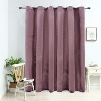  Gordijn verduisterend met ringen 290x245 cm fluweel antiekroze