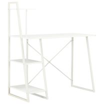  Bureau met schappen 102x50x117 cm wit