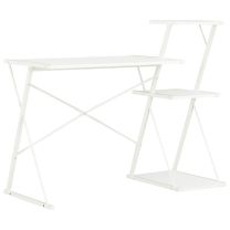  Bureau met schap 116x50x93 cm wit