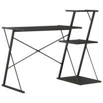  Bureau met schap 116x50x93 cm zwart
