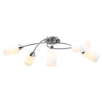  Plafondlamp met keramieken cilindervormige kappen 5xE14 wit