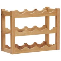  Wijnrek voor 12 flessen 47x21x36 cm massief eikenhout