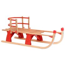  Sneeuwslee met rugleuning inklapbaar 119 cm hout