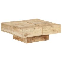  Salontafel 80x80x28 cm massief mangohout