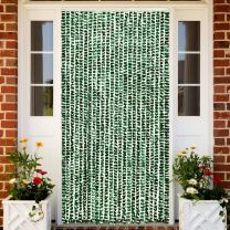  Vliegengordijn 100x220 cm chenille groen en wit