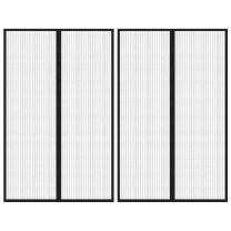  Insectendeurgordijnen 2 st magnetisch 220x130 cm zwart