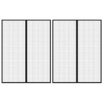  Insectendeurgordijnen 2 st magnetisch 230x160 cm zwart