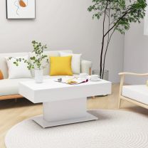  Salontafel 96x50x45 cm bewerkt hout wit
