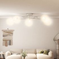  Plafondlamp met gaasdraadkapjes 5xG9