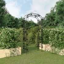  Tuinboog 116x45x240 cm staal zwart