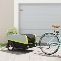  Fietstrailer 45 kg ijzer zwart en groen